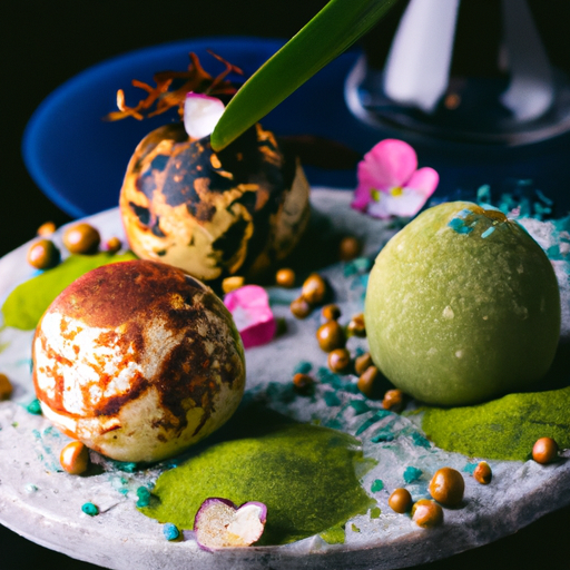 Boules de riz soufflé à la pistache et au matcha