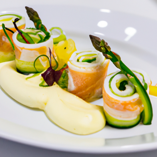 Roulés de saumon aux asperges et fromage frais