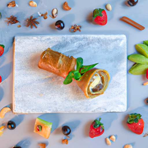 Biscuit roulé aux fruits exotiques