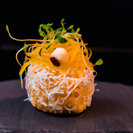 Dôme croustillant à la mangue et à la noix de coco