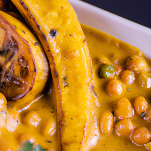 Curry de bananes plantains et pois chiches