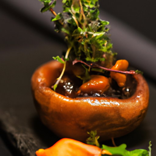 Champignons farcis aux noix et aux herbes fraîches
