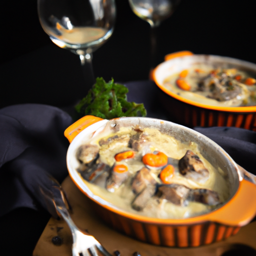 Cassolette de lotte aux morilles et vin jaune