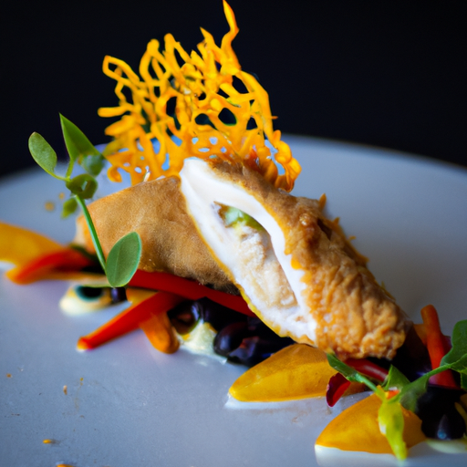 Poulet croustillant au sésame et à l'orange