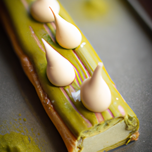 Éclair surprise au thé matcha et yuzu
