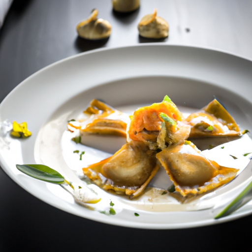 Raviolis croustillants à la chair de crabe et au sésame