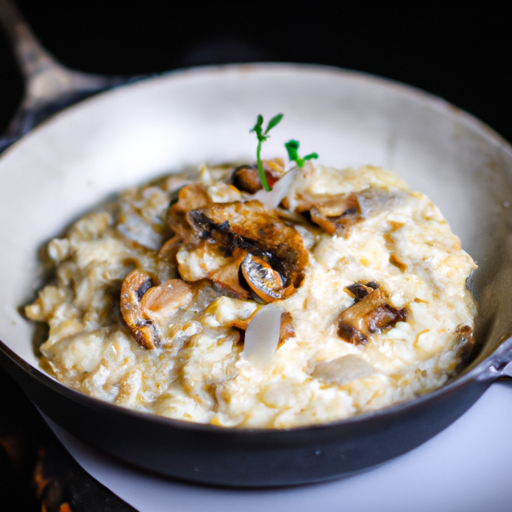 Risotto crémeux aux champignons sauvages et à la truffe