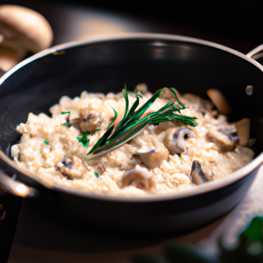 Risotto crémeux aux champignons sauvages