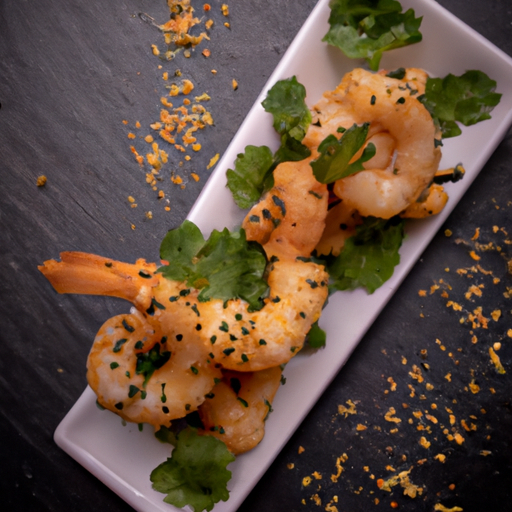 Crevettes croustillantes au sésame et à la coriandre