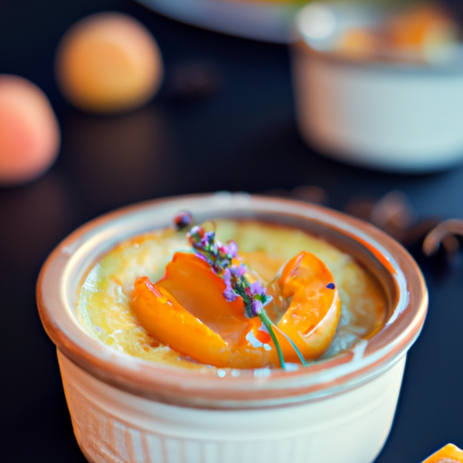 Crème brûlée à la lavande et aux abricots