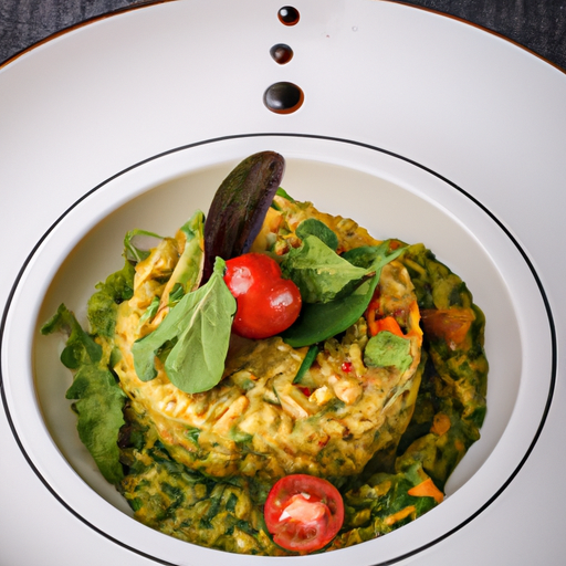 Risotto au pesto de roquette et tomates confites