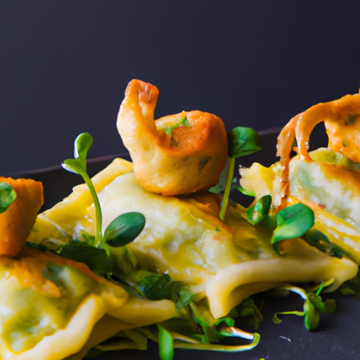 Raviolis croustillants aux crevettes et à la coriandre
