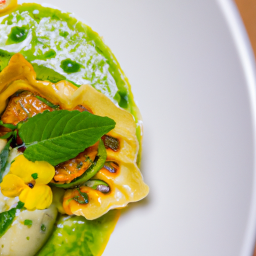 Raviolis croustillants au pesto de courgettes