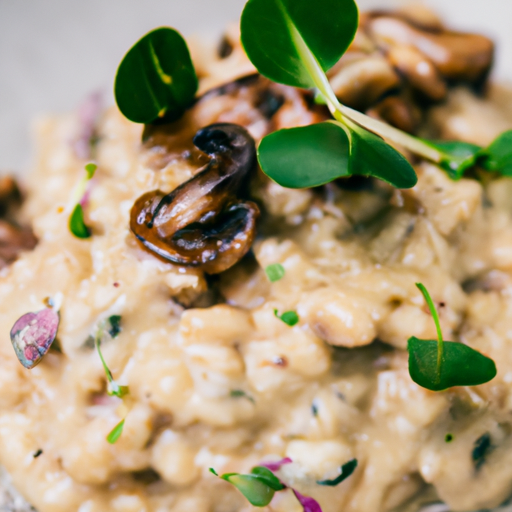 Risotto crémeux aux champignons sauvages et herbes fraîches
