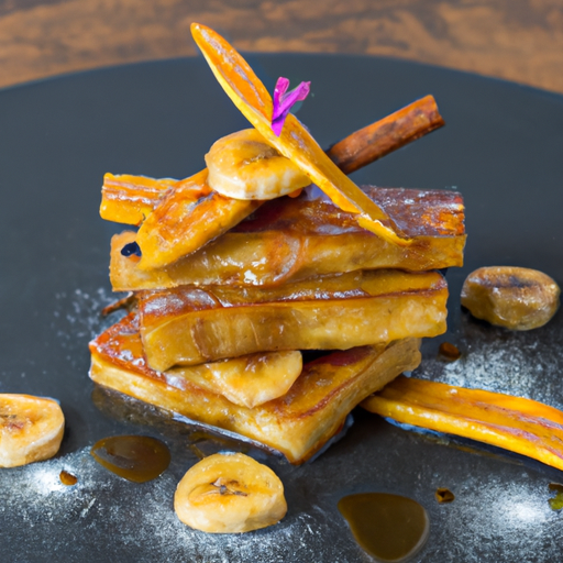 Millefeuille de bananes caramélisées aux épices