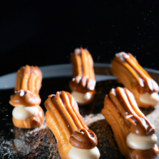 Éclairs à la crème de spéculoos et éclats de caramel