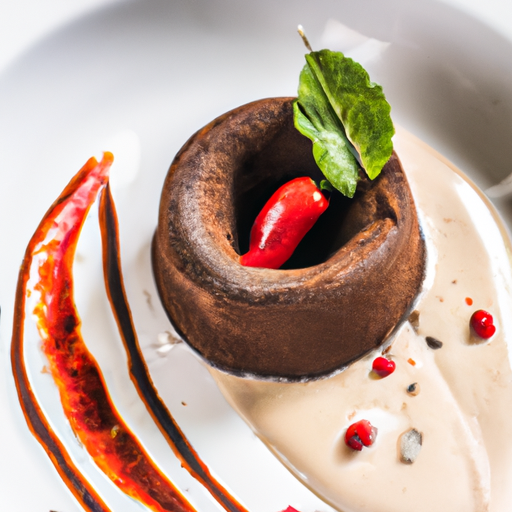 Fondant au chocolat et aux poivrons rouges