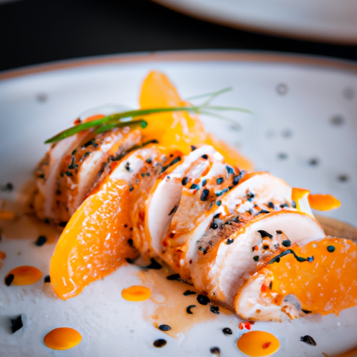 Poulet glacé à l'orange et aux graines de sésame