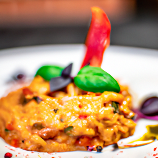 Risotto crémeux au chorizo et poivrons grillés