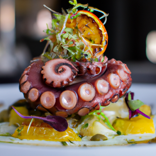 Salade de poulpe grillé aux agrumes