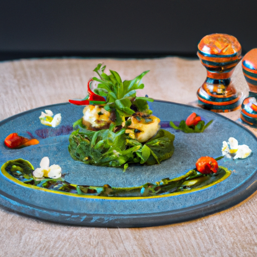 Poulet croustillant au pesto de roquette