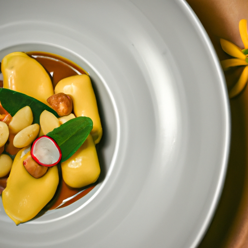Raviolis de patate douce et noix de cajou