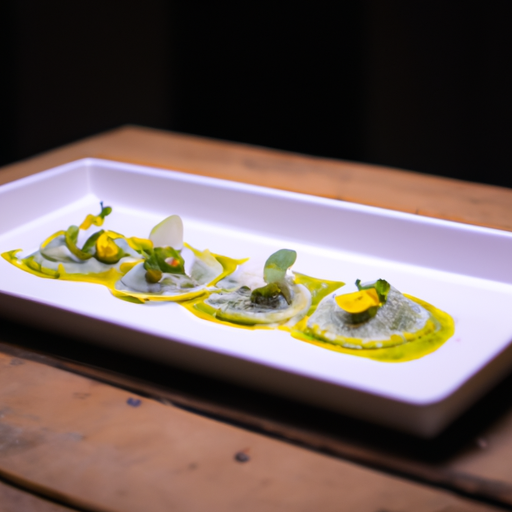 Raviolis de patate douce au pesto de coriandre