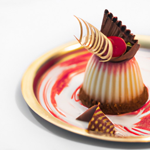 Dôme de mousse chocolat blanc et coulis de fruits rouges