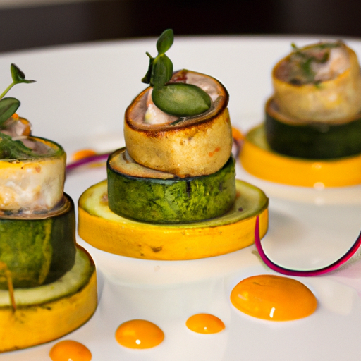 Roulés de courgettes farcies aux légumes du jardin