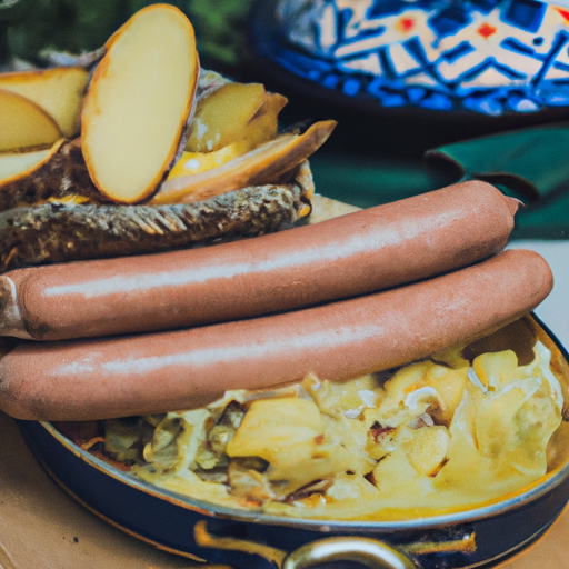 Croustillant de saucisse aux pommes et à la moutarde