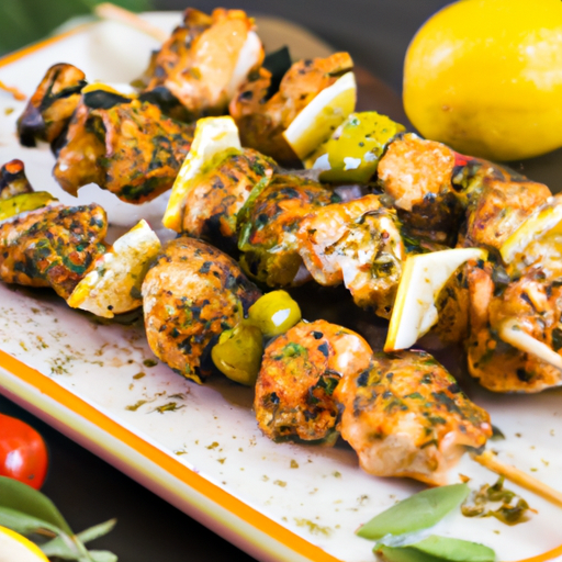 Brochettes de poulet marinées au zaatar