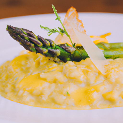Risotto crémeux aux asperges sauvages