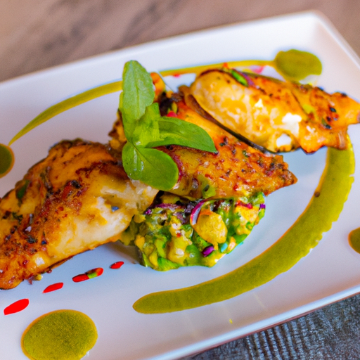 Poulet croustillant au sésame et à la menthe