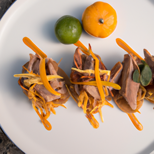 Tacos de canard confit aux agrumes