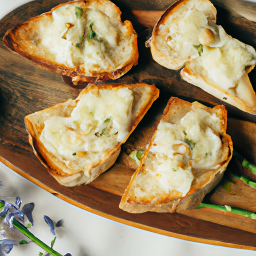 Crostinis aux asperges sauvages et crème de parmesan