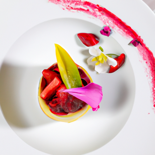 Soufflé aux fraises des bois et aux pétales de rose