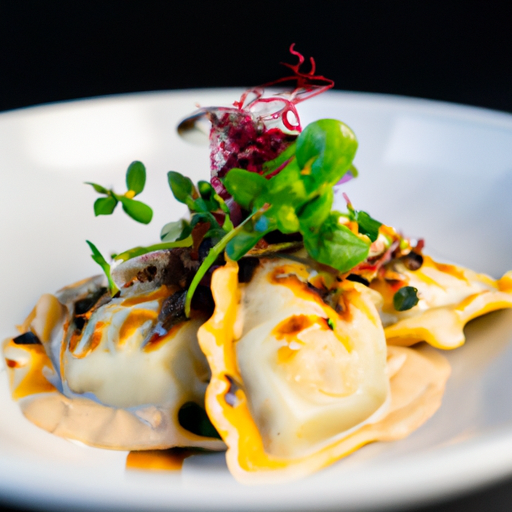 Raviolis croustillants aux champignons sauvages