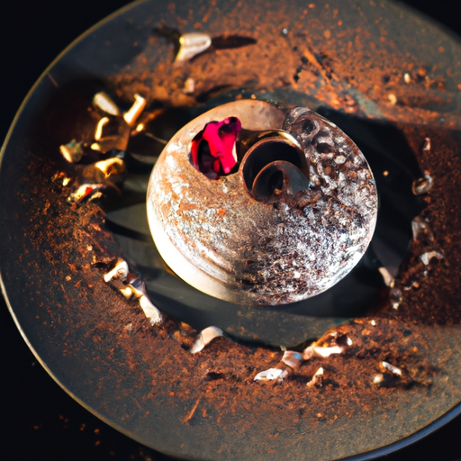 Dôme de chocolat noir et mousse de noix de coco
