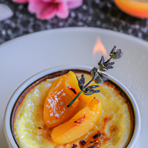 Crème brûlée à la lavande et aux abricots confits