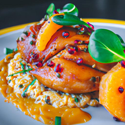Poulet caramélisé aux agrumes et graines de sésame