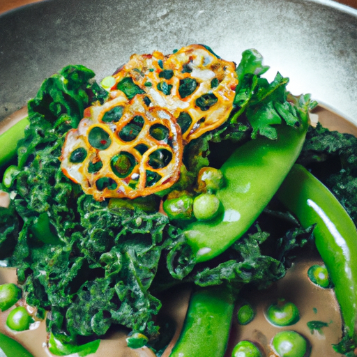 Poêlée de chou kale aux pois chiches croustillants