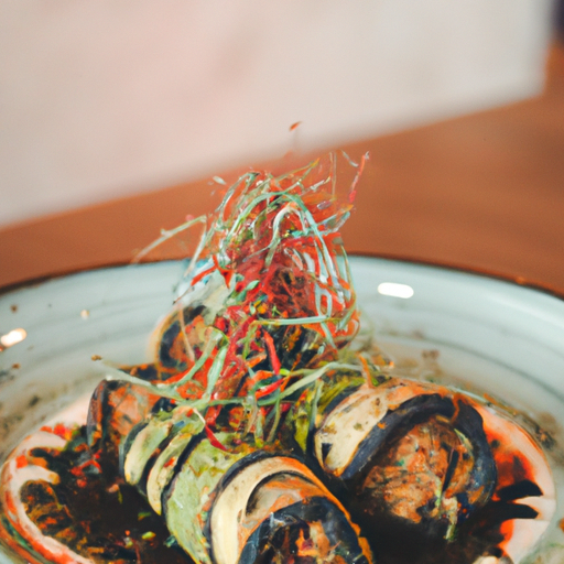 Kebab d'aubergines croustillantes et sauce tahini