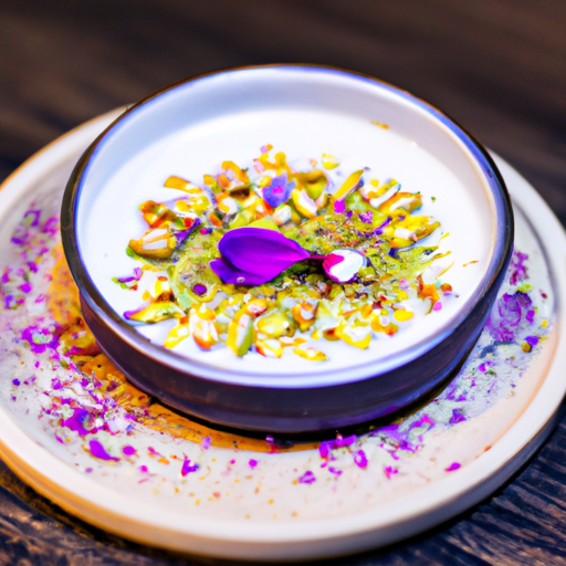 Crème brûlée à la lavande et aux éclats de pistaches
