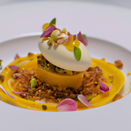 Crémeux glacé à la mangue et aux éclats de pistaches
