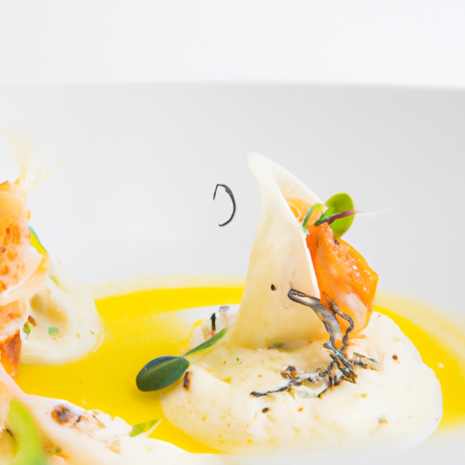 Ravioles de langouste sauce safranée