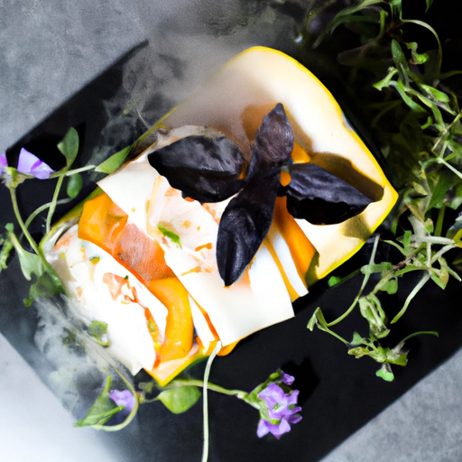 Salade de melon grillé et mozzarella fumée