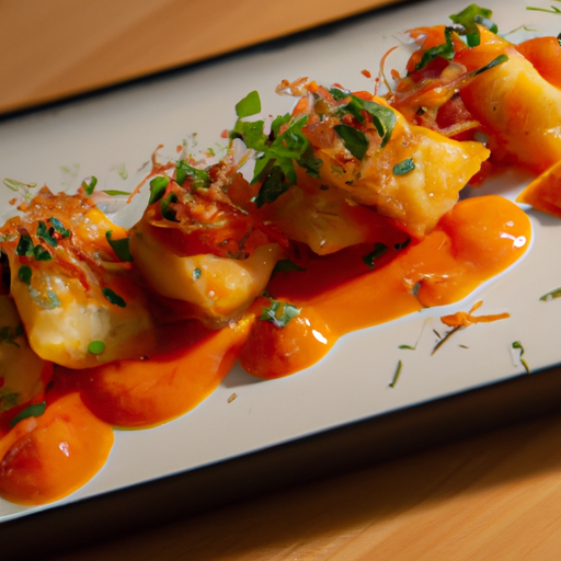 Raviolis frits aux crevettes croustillantes et sauce piquante