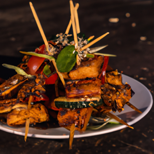 Brochettes de poulet au miel et aux épices