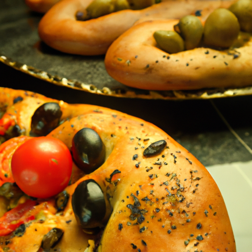Fougasse aux tomates séchées et olives noires