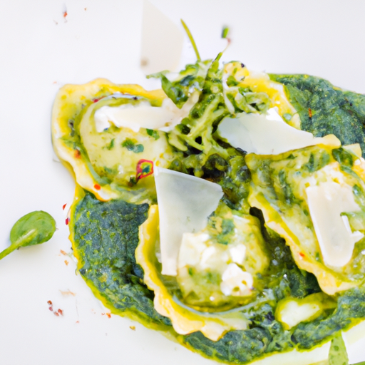 Raviolis au pesto de roquette et ricotta